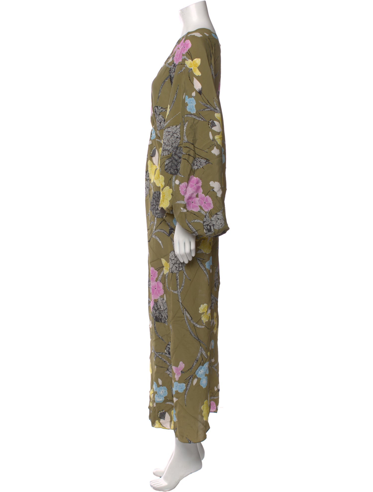 Diane von Furstenberg Floral Print Long Dress